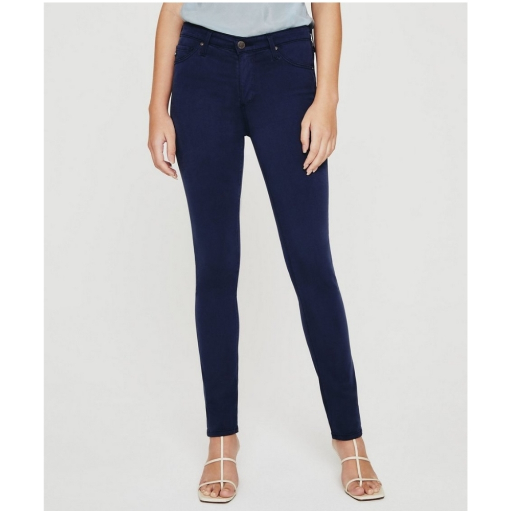 AG Adriano Goldschmied The Stilt Cigarette Jean Navy Blue Colored Size 4/27 Reg - Picture 3 of 14